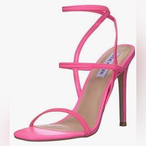 Like New Steve Madden Nectur hot pink heels size 7.5. Strappy with stiletto heel